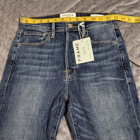 NWT Frame Denim Sz26 Le Crop Flare Sunrise Park Jeans - Picture 4 of 7